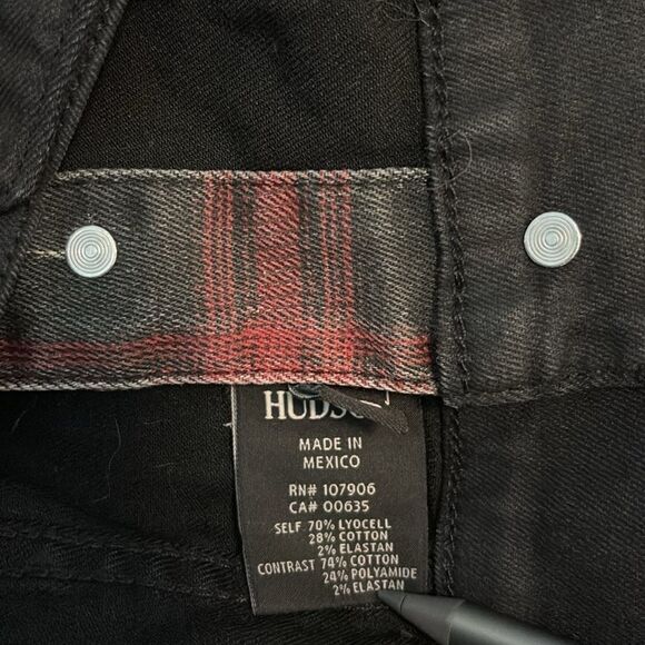HUDSON jacket plaid black XS Jean jacket - Picture 6 of 6
